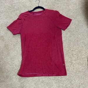lululemon athletica Red Short Sleeve Tee